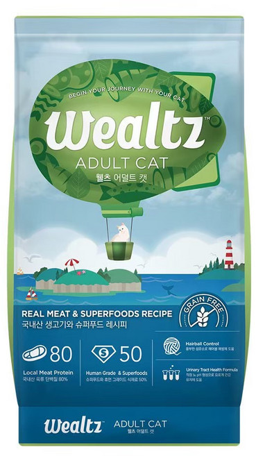 Wealtz 維爾滋 天然無穀 成貓 雞肉 寵物糧 6公斤, 6kg, 1袋, 雞