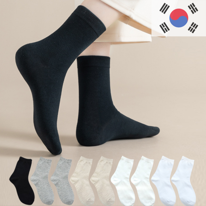 49년양말장인 여성용 프리미엄 무지 중목 양말 10켤레 세트