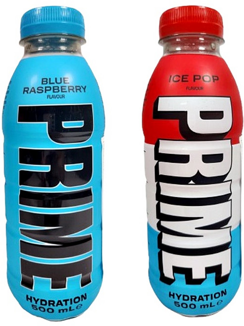 프라임 블루 라즈베리 x 아이스 팝 세트, 2개입, 500ml