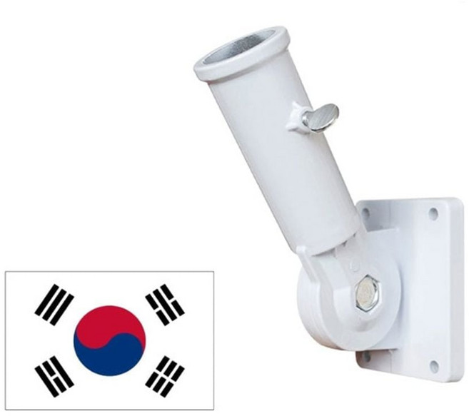 국기장식 플라스틱받침 스탠드형기둥 고정용품, 화이트 1p