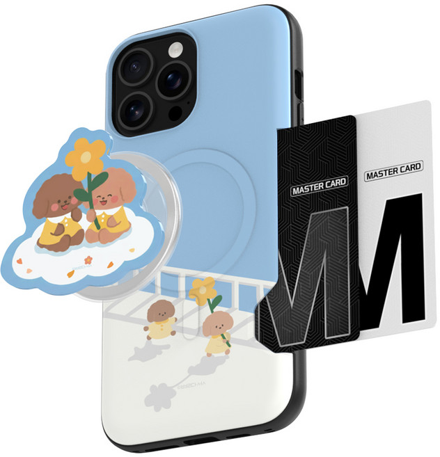 별다섯 핸드폰 맥세이프 투카드 수납 케이스 + 맥세이프 핸드 그립 스마트 톡 홀더