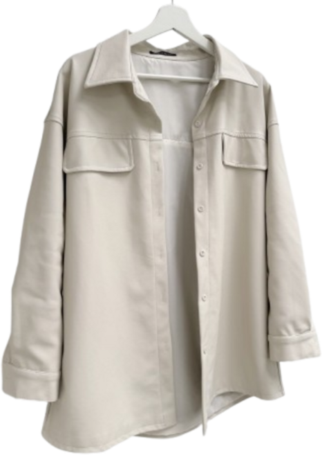 【Aa.chic】皮質襯衫外套 時尚百搭