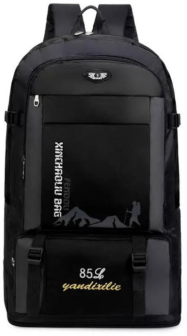 PYROVINE 초경량 여해용 대용량 85L 등산가방 여자 남자 배낭 백팩, 블랙