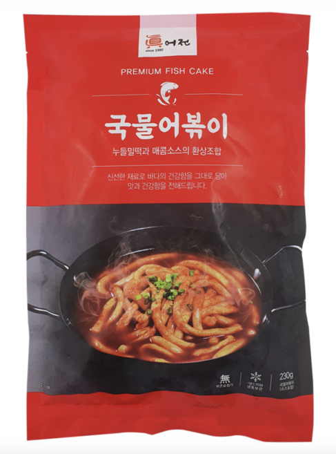 진어전가마보꼬 진어전 가마보꼬 국물 어볶이(매콤), 4개, 230g
