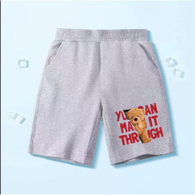 萱寶媽咪baby童裝館 限量韓版兒童夏季休閒五分褲 男童印花短褲休閒 日系童裝 運動褲兒童百搭印花 運動休閒五分褲短褲男童五分褲出清