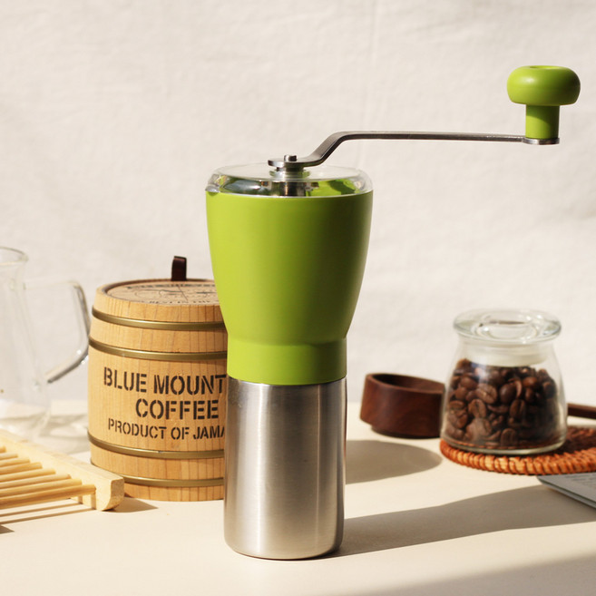 크래파스 수동 커피 그라인더 핸드밀, 1개, 그린, 50ml
