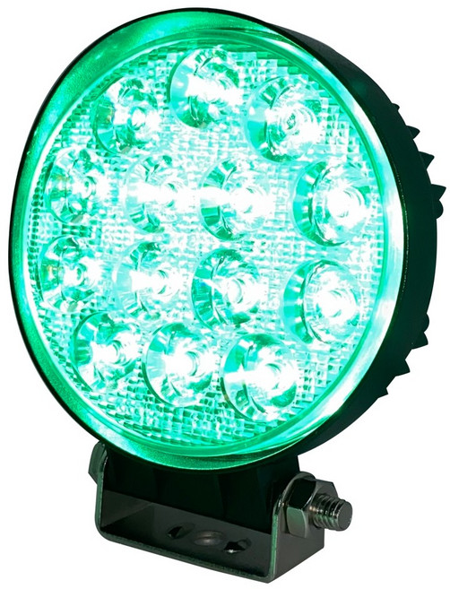 [모든상사] LED 써치라이트 IP68 방수 써치등 작업등 후미등 해루질 서치라이트, 16.GR42F(그린원형14구 확산), 1개