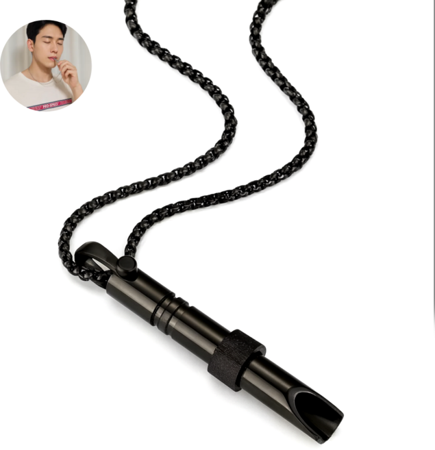 소소센스 최신 고급티타늄강 호흡 목걸이 금연 보조 불안완화 공황장애 스트레스 해소 펜던트