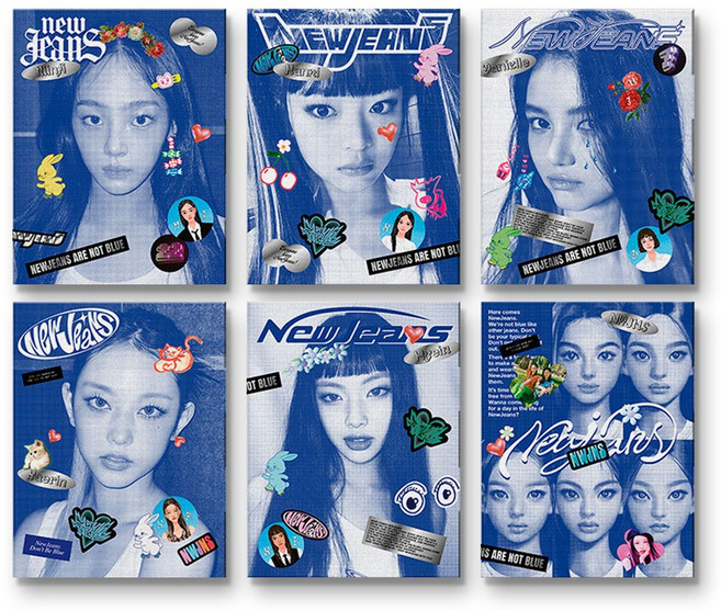 뉴진스 NEW JEANS 미니앨범 1집 BLUEBOOK 블루북 어텐션 하이프보이 쿠키 미개봉 [버전선택], 랜덤
