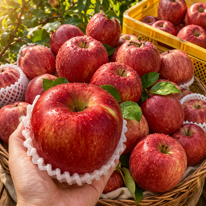 [딱3시간만] 1+1 경북 문경 꿀이가득한 햇 부사 사과 5KG (합 10키로 발송) 대과, 1박스, 10KG