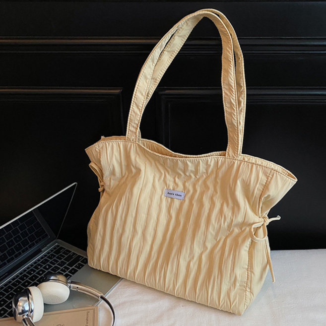 띵룸 꾸안꾸 리본 포인트 가벼운 여성 데일리 숄더백 4color