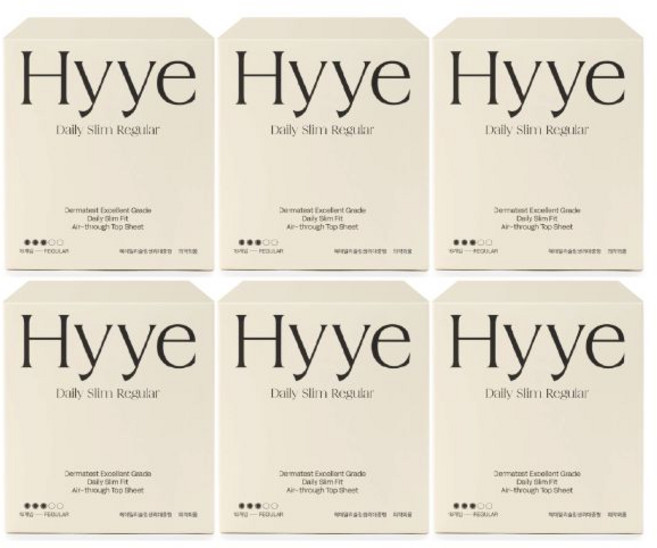 혜 혜 BEST 데일리슬림 생리대 중형 6팩 (96P)