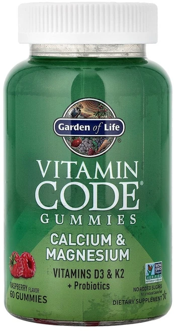 가든오브라이프 Vitamin Code 구미젤리 칼슘 및 마그네슘 라즈베리 맛 구미젤리 60개, 60정, 1개 - 쿠팡