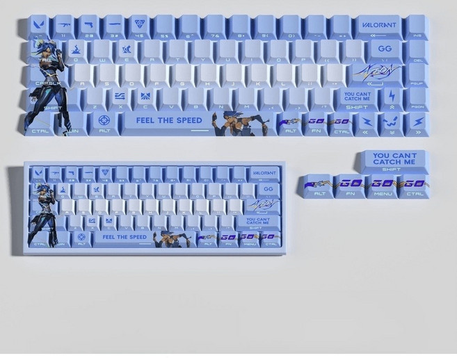 발로란트 키캡 네온 61 68 투광, 제조사축, 네온 61-68 투광