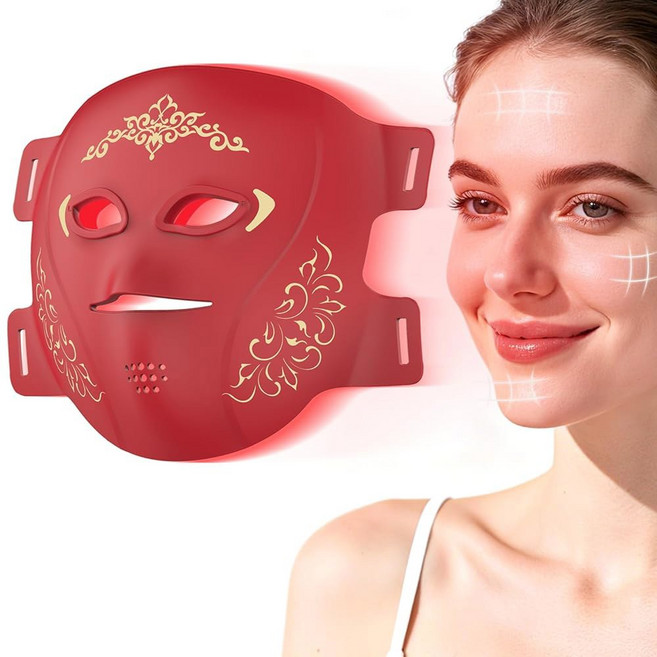 얼굴용 타스님 레드 라이트 테라피 얼굴 주름 및 여드름을 위한 312개의 LED가 장착된 3D 테라피 마스크 & 블루 850nm 근적외선 마스크 3가지 모드 FDA 승인
