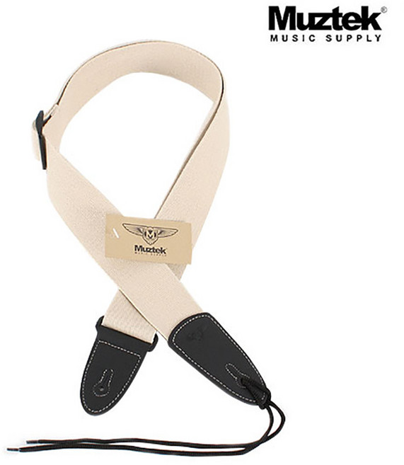 Muztek 베이지 기타 스트랩, 1개