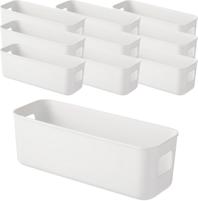 스톤락 다용도 기본 하프 트레이, 10개, 화이트