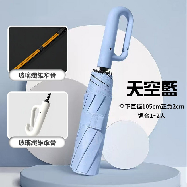 60骨抗風自動傘 105cm大傘面 輕量抗UV折疊傘
