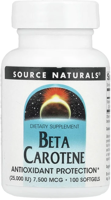 새해 첫좋은선물 Source Naturals 베타카로틴 7500mcg(25000IU) 소프트젤 100정 제대로 할인합니다, SourceNaturals베타카로틴7500mcg2500, 1개 - 쿠팡