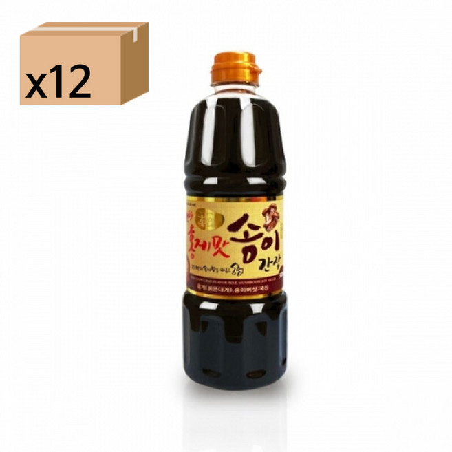 홍일식품 홍게맛 송이 간장 900ml 1박스 [12개] (무MSG 무색소 무화학조미료), 12개