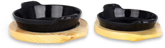 SI 맥반석 코팅 무쇠 주물팬, 1개, 양손 원형 스테이크팬 (소)