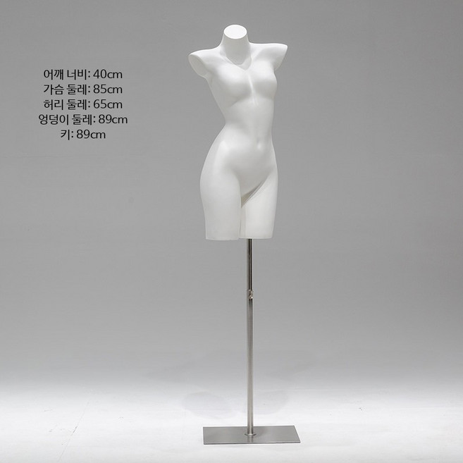 속옷 의류용 플라스틱 상반신 마네킹 브래지어 팬티 진열 촬영 연습용 디스플레이용 바디 모델, 1개, 은백색 반신(평평한 머리) + 은색 사각판