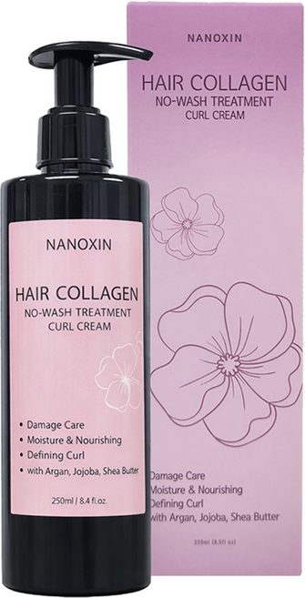 나녹신 헤어콜라겐 노워시 트리트먼트 볼륨 헤어스타일링 크림, 1개, 250ml