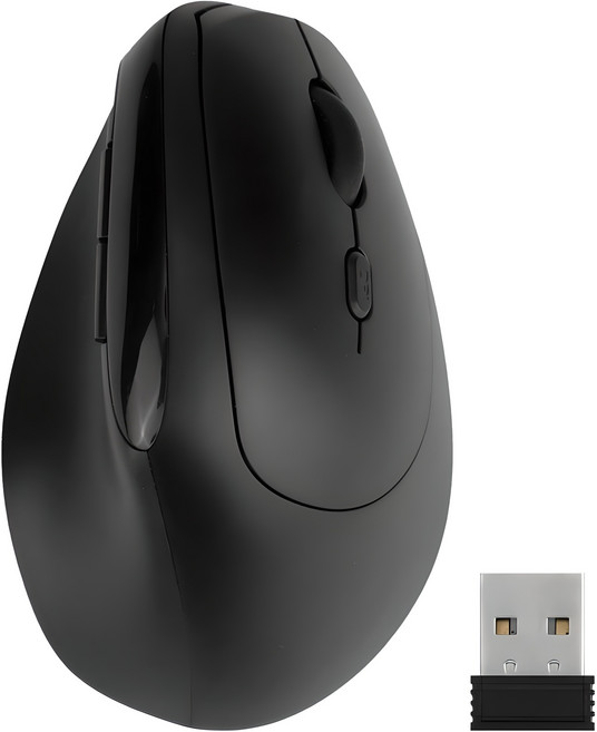 코시 무소음 버티컬 무선마우스, 블랙, M4003WL