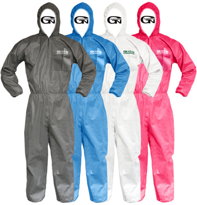 가드맨 PP 원피스 보호복 작업복 방진복, 회색, 24개