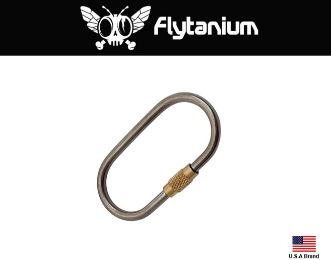 Flytanium 鈦合金 Oval Keyring 螺紋旋合開關 鑰匙圈, 1個