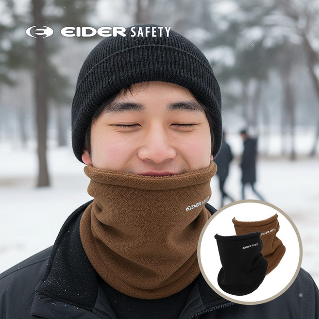 아이더 세이프티 웜업 넥게이터 겨울 스키 등산 방한용품 목토시, 블랙, 1개