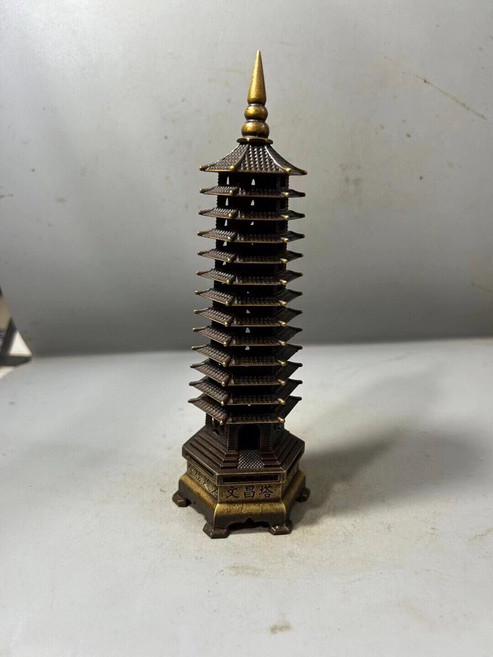 鎏金文昌塔13層 老包漿, 如圖所示, 1個