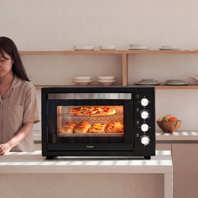 HAAN 듀얼플레이트 듀얼히팅 더넓어진 대용량 컨벡션오븐 80L대형오븐 업소용 가정용전기오븐, 한경희 컨벡션오븐 80L