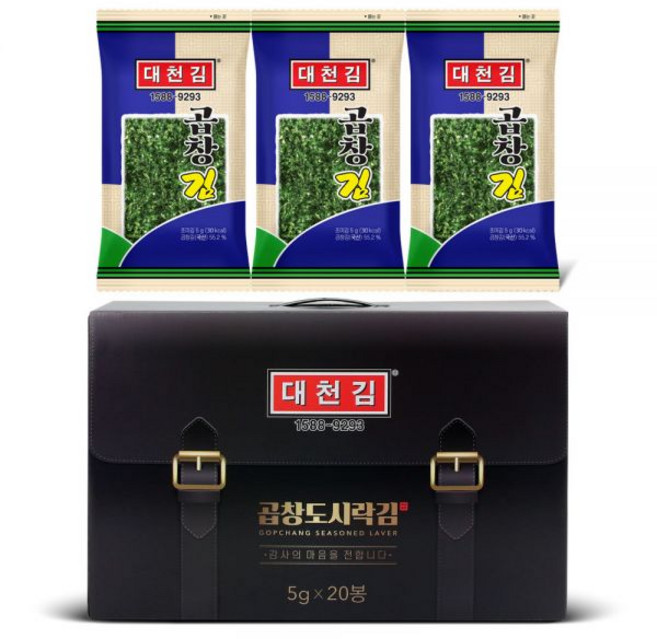 대천김 곱창도시락김 5g x 20봉, 20개