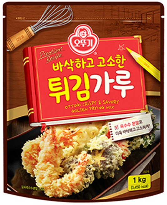 오뚜기 더 바삭 튀김가루 1kg, 2개