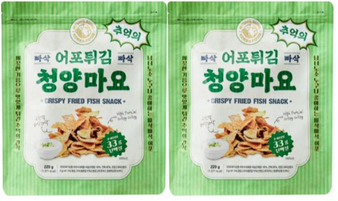 명성식품 추억의 어포튀김 청양마요, 2개, 220g