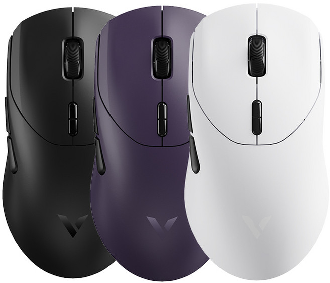 Rapoo 雷柏 VT9 MAX 無線電競滑鼠 電馭紫 全握姿 無線滑鼠 雙模連線 電競滑鼠 8k滑鼠 平緩背高, 皎月白, 主商品