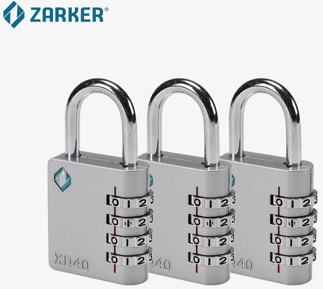 자커 XD40 자물쇠 비밀번호 열쇠 잠금장치 사물함 냉장고 락커, 3개
