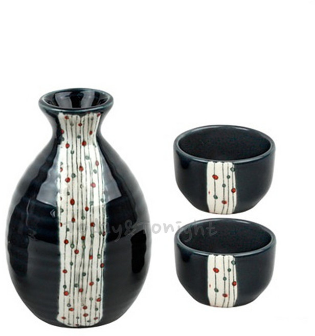 KI ATT 일본 수입 도자기 폴로 비즈 독구리+술잔(2개) 사케병 도꾸리 이자카야 일본 술병 술잔 사케잔 [옵션선택] OA57329G4527, [AT]독구리(중)270ml+술잔(2개), 1개