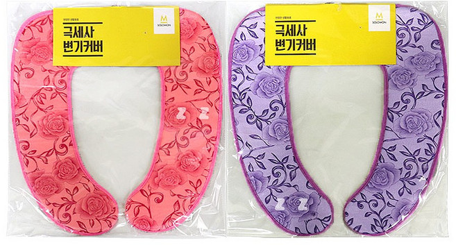 극세사 변기커버 U형 꽃 -J 변기시트, 1개