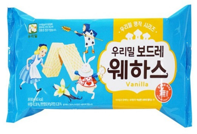 우리밀 보드레 바닐라 웨하스, 80g, 5개
