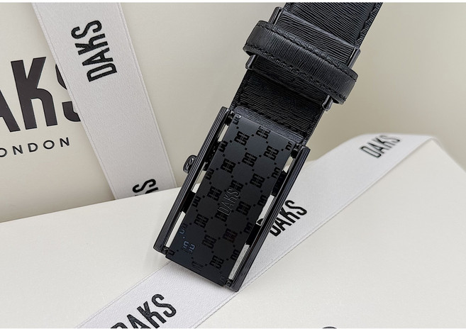 닥스 DD로고 패턴 사각무광버클 남성 자동벨트 (선물포장)