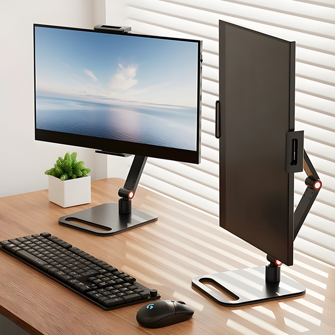 배럴즈 보조모니터 포터블 모니터 태블릿 스마트폰 다용도 거치대, 1개, 블랙