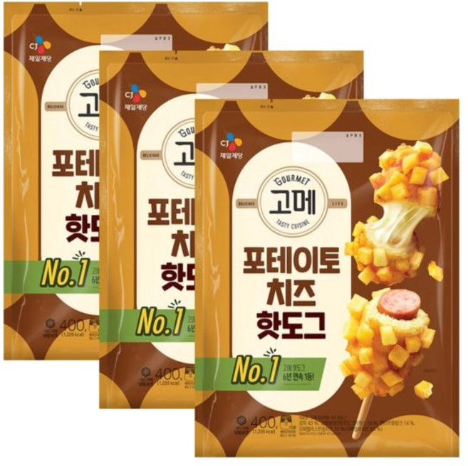 코스트코 고메 포테이토 치즈 핫도그 400g x 3 팩
