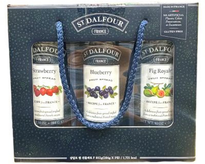 샹달프 프리미엄 과일잼 3종 선물세트, 852g, 1세트