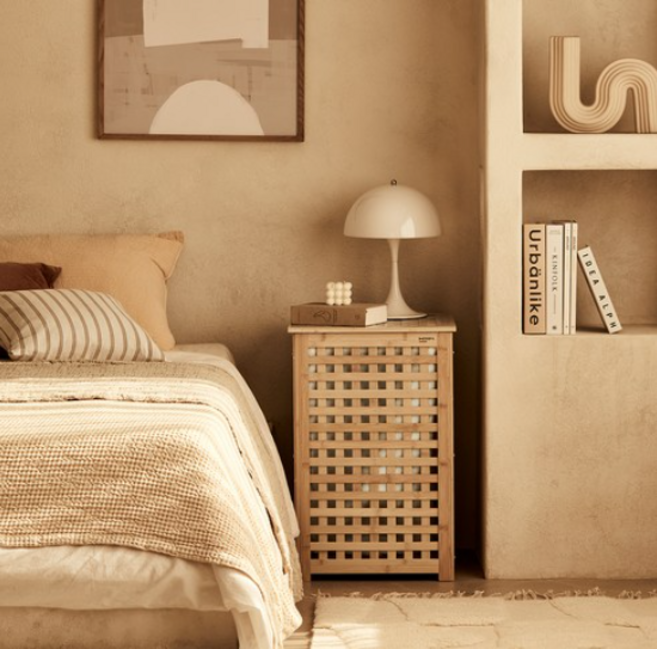 한샘 뱀부 런드리 햄퍼 빨래바구니, 내추럴컬러