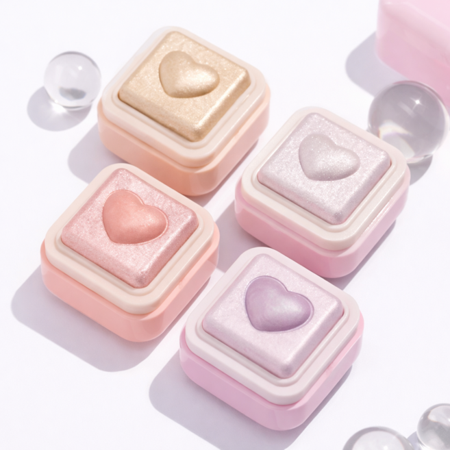 컬러그램 밀크 영롱 하트라이터, 02 콩닥핑크, 1개