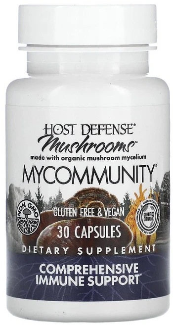 Host Defense MyCommunity Capsules Lion’s Mane Reishi 등 30캡슐 15회분, 30정, 1개 - 쿠팡