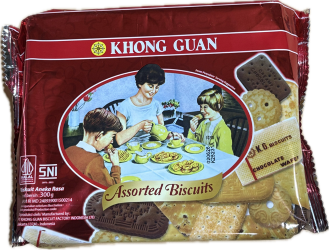 인도네시아 콩구안 어쏠티드 비스킷 과자 300g, 1개