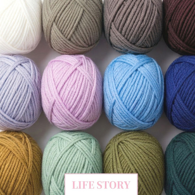 생활스토리 몽실몽실 구름 뜨개실, 12개, B세트